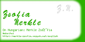 zsofia merkle business card